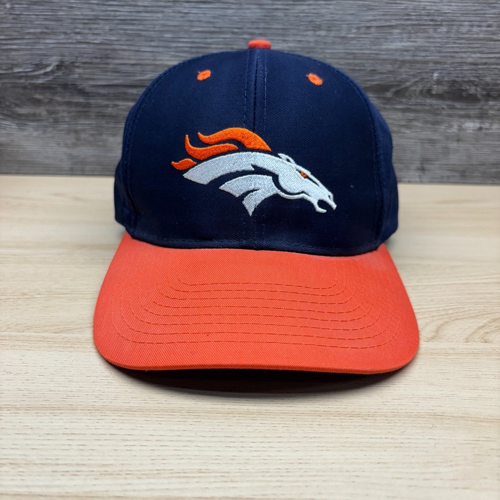 Vintage Denver Broncos Hat Cap Snap Back Blue Orange NFL Football Game Day Retro
